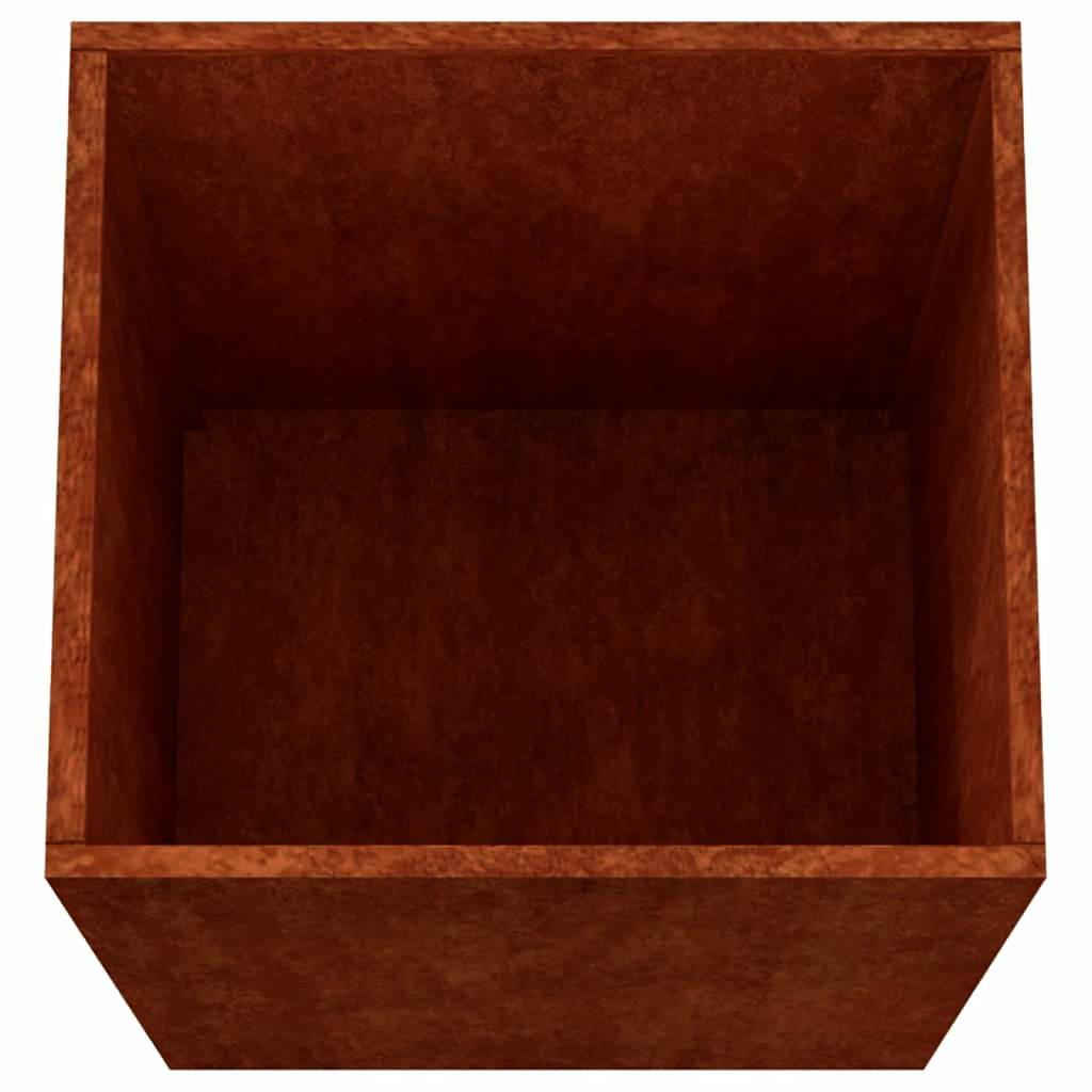 Jardinieră, 52x48x75 cm, oțel corten