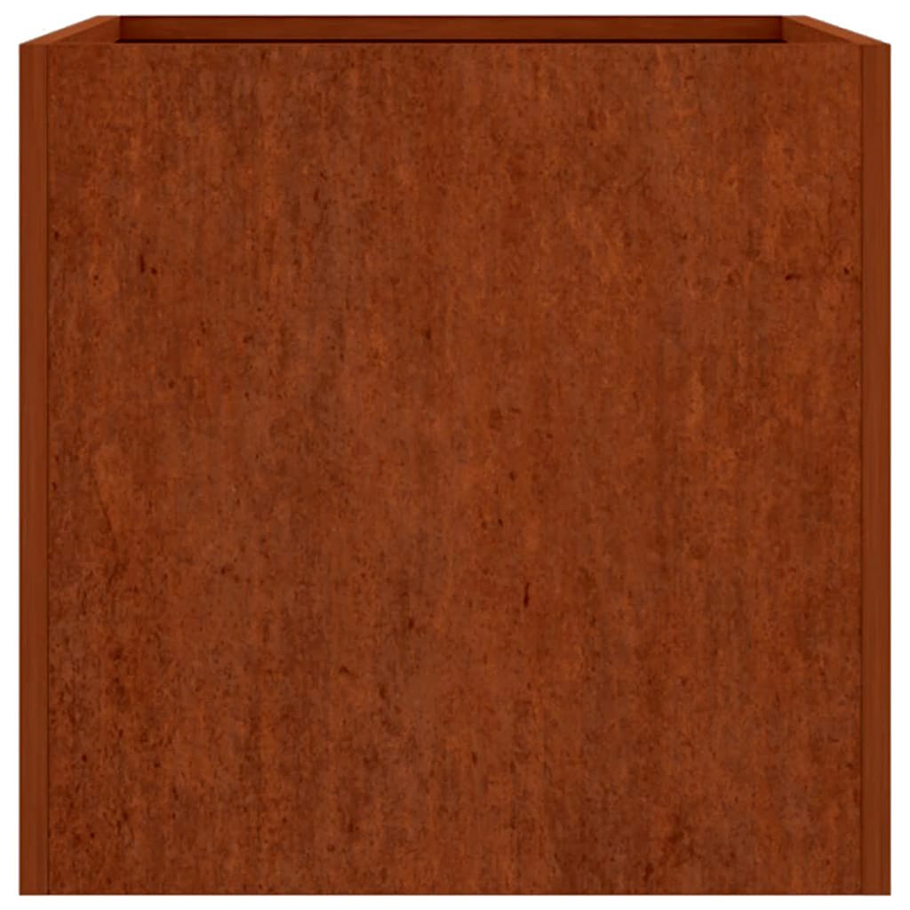 Jardinieră, 62x47x46 cm, oțel corten