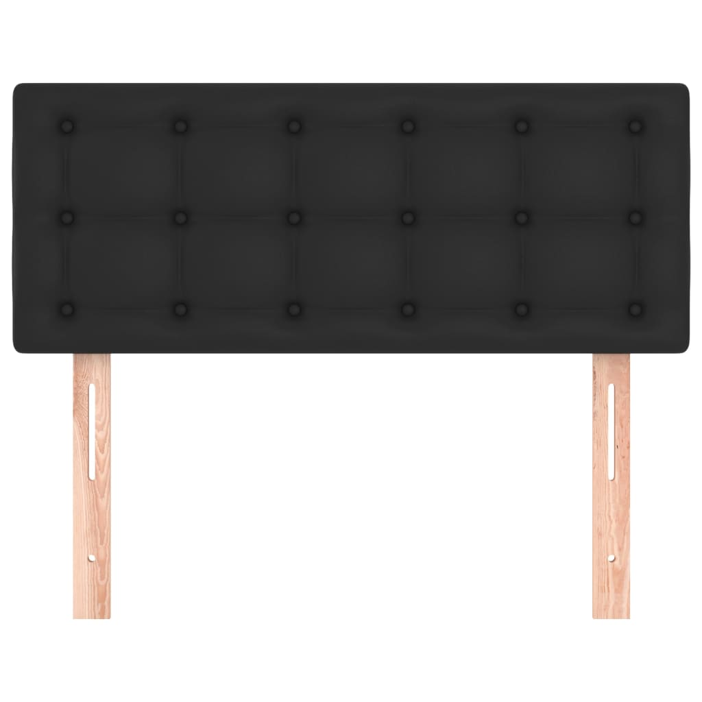 Tăblie de pat, negru, 100x5x78/88 cm, piele ecologică