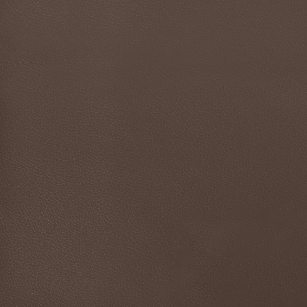 Saltea de pat cu arcuri, maro, 90x200x20 cm, piele ecologică