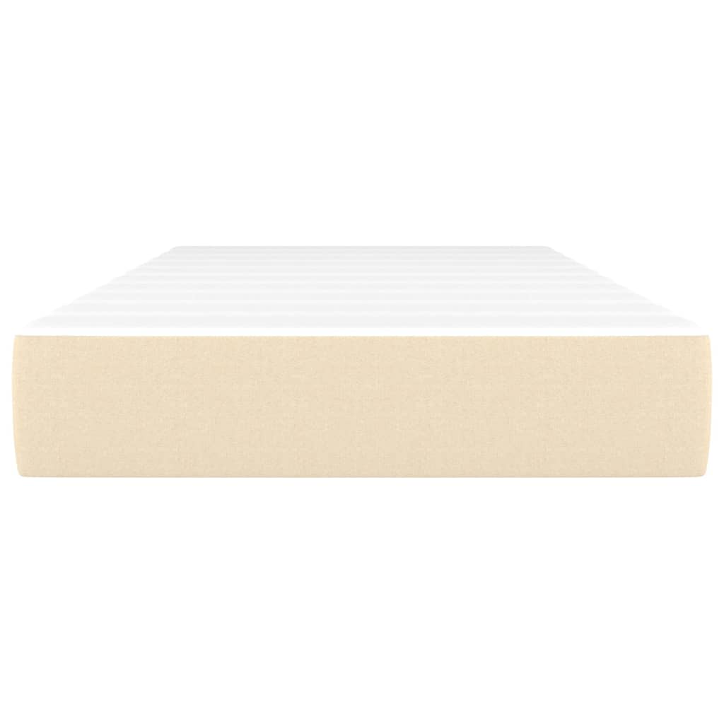 Saltea de pat cu arcuri, crem, 100x200x20 cm, textil