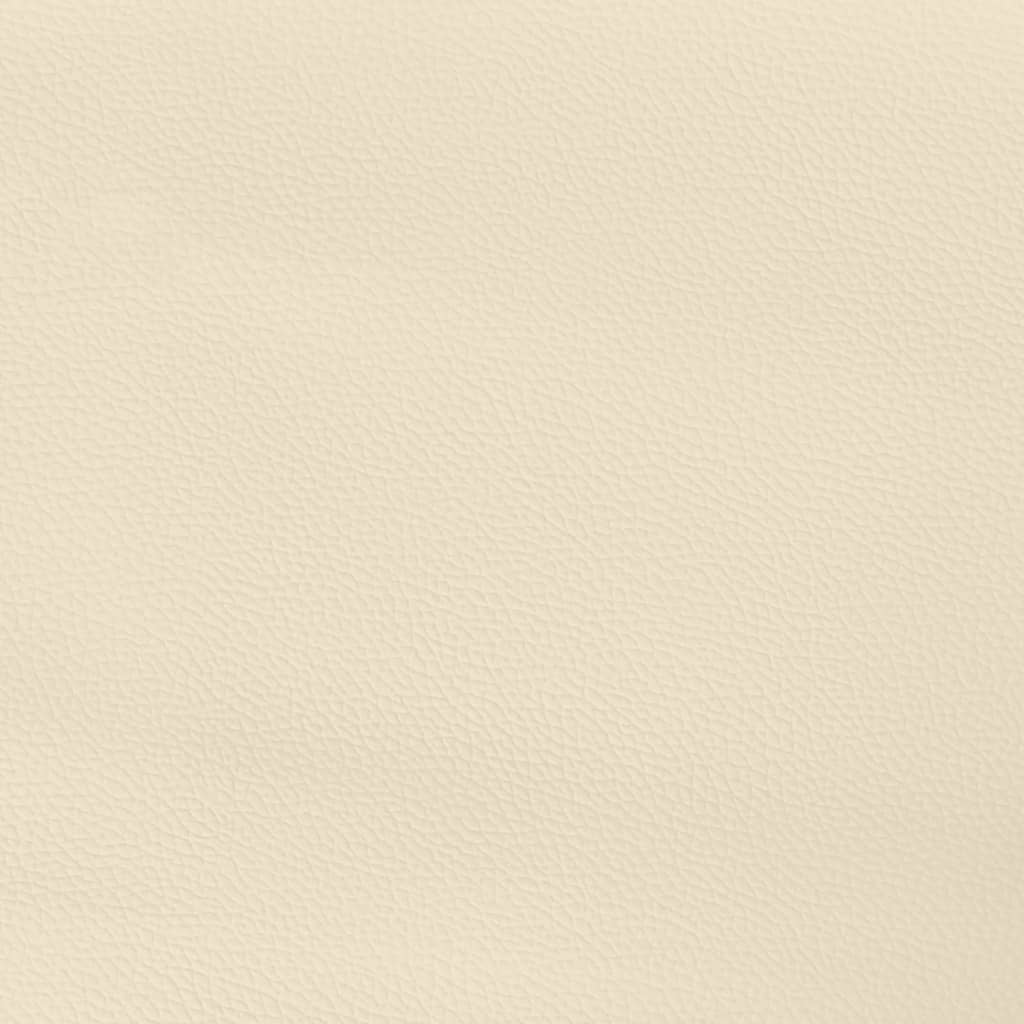 Saltea de pat cu arcuri, crem, 100x200x20 cm, piele ecologică