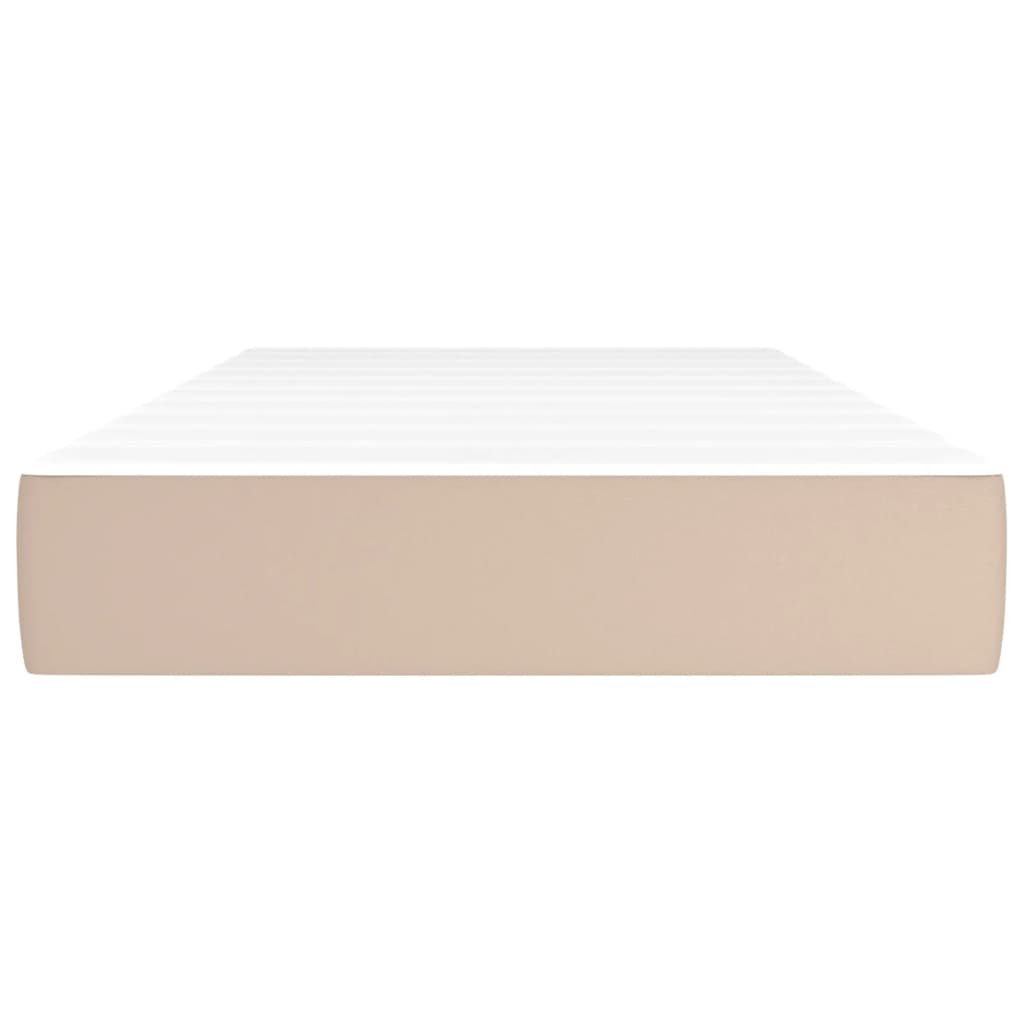 Saltea de pat cu arcuri, cappuccino, 100x200x20 cm, piele eco