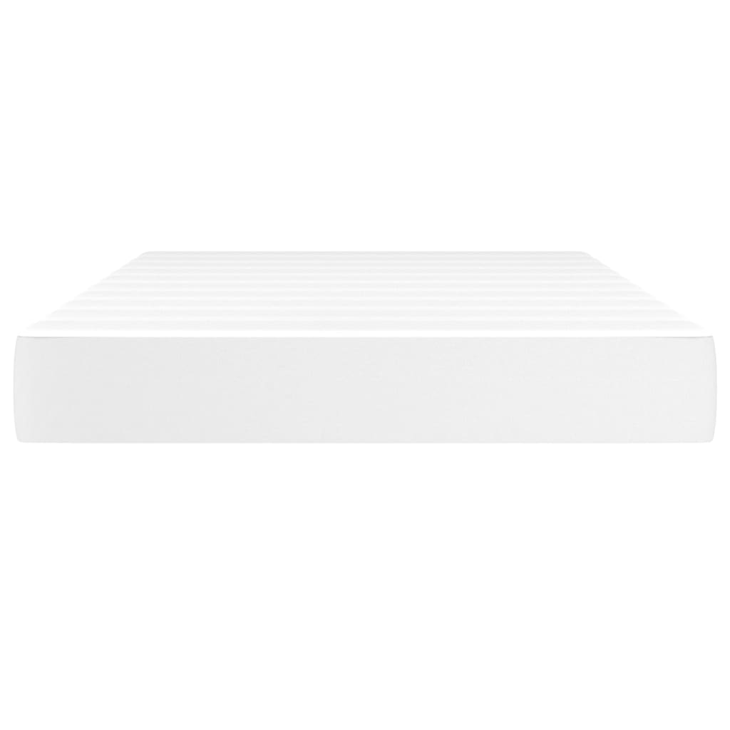 Saltea de pat cu arcuri, alb, 120x200x20 cm, piele ecologică