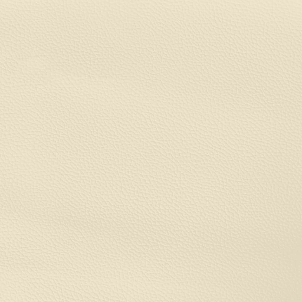 Saltea cu arcuri buzunar, fermitate medie, crem, 120x200x20 cm, piele ecologică