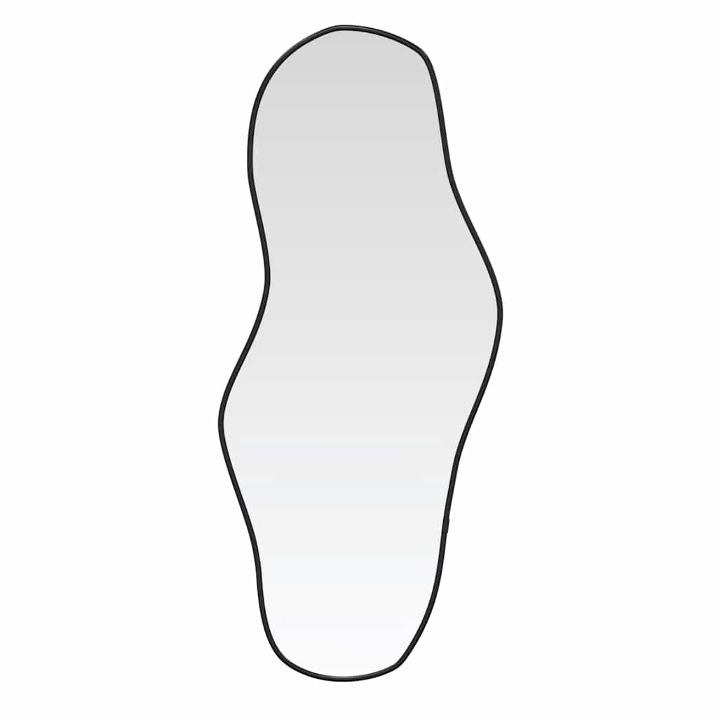 Oglindă de perete, negru, 60x25 cm