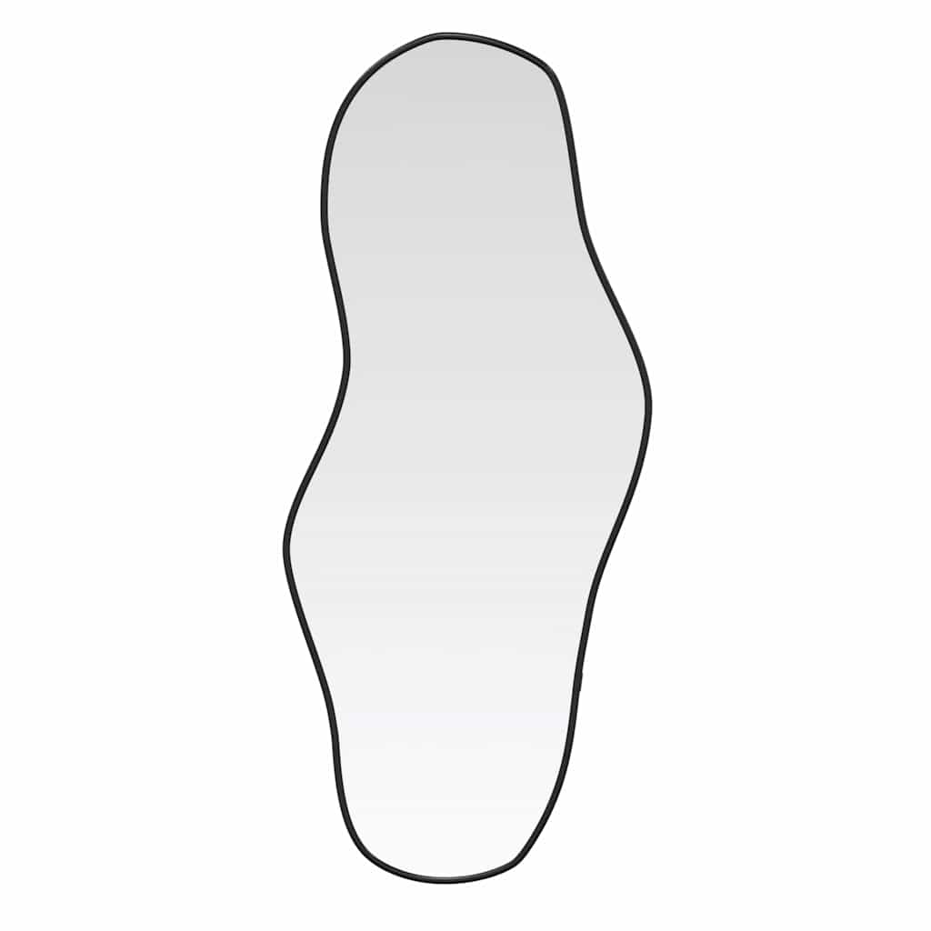Oglindă de perete, negru, 100x45 cm