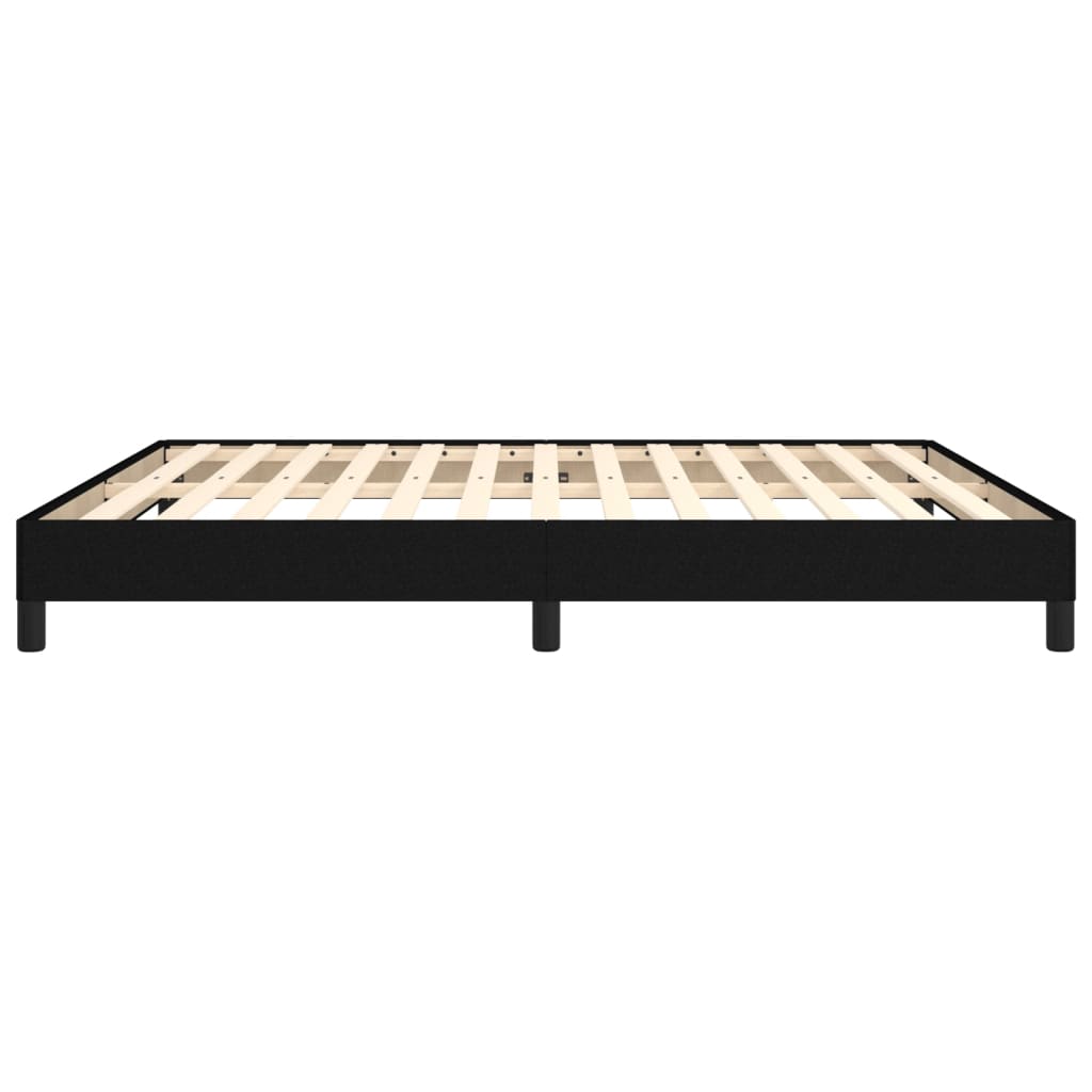 Cadru de pat fără saltea, negru, 160x200 cm, textil