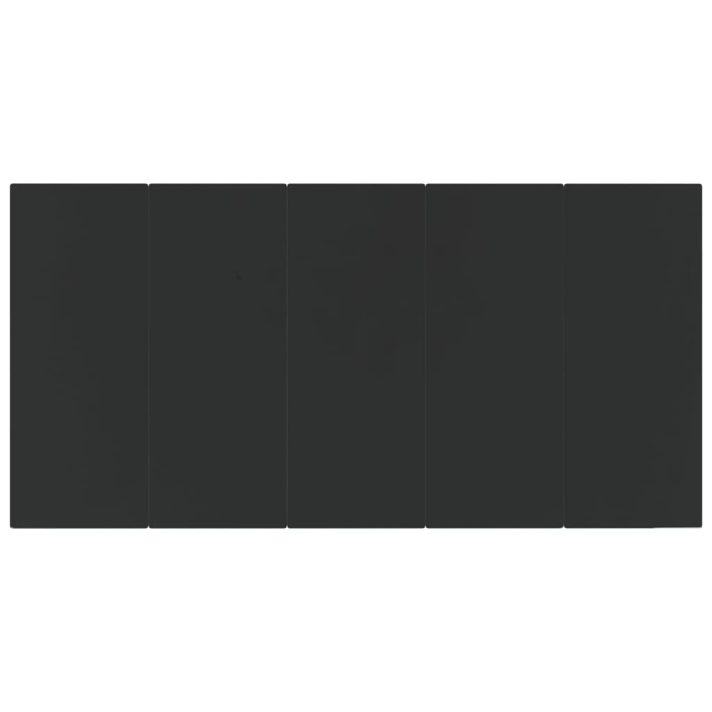 Masă de grădină, negru, 200x100x74 cm, oțel & sticlă securizată