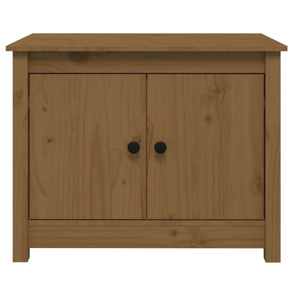 Măsuță de cafea, maro miere, 71x49x55 cm, lemn masiv de pin