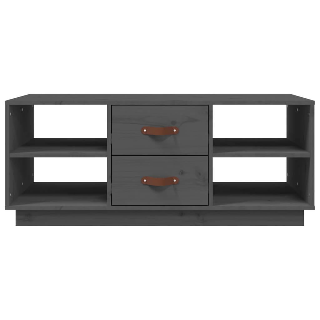 Măsuță de cafea, gri, 100x50x41 cm, lemn masiv de pin