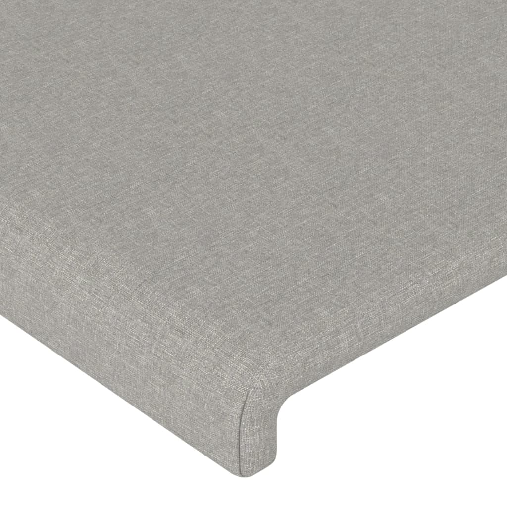 Tăblie de pat cu aripioare gri deschis 83x23x78/88 cm textil