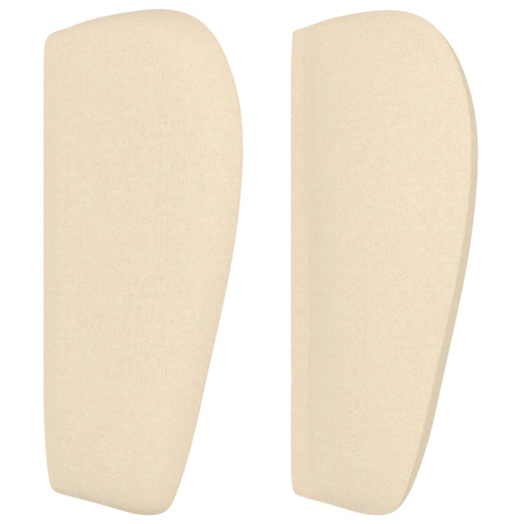 Tăblie de pat cu aripioare crem 147x23x78/88 cm material textil