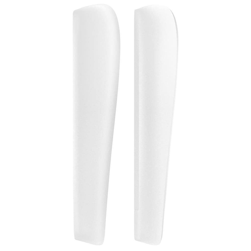 Tăblie de pat cu aripioare, alb, 203x23x118/128 cm, piele eco