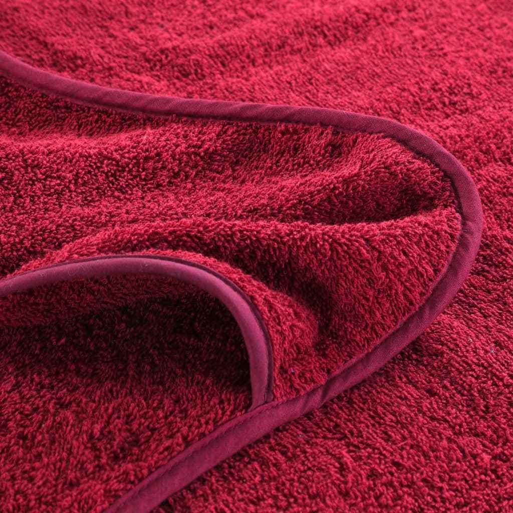 Prosoape de plajă, 4 buc., vișiniu, 60x135 cm, textil, 400 GSM