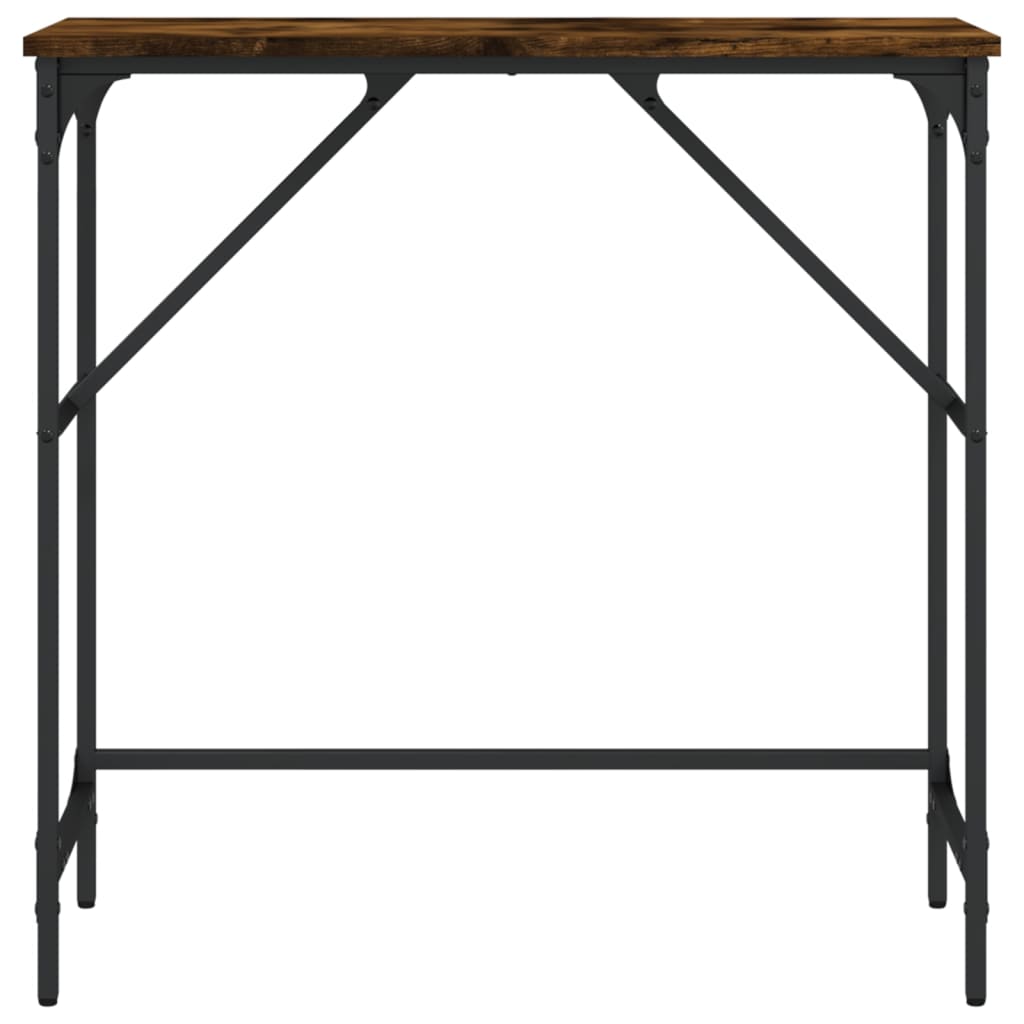 Măsuță consolă, stejar fumuriu, 75x32x75 cm, lemn prelucrat