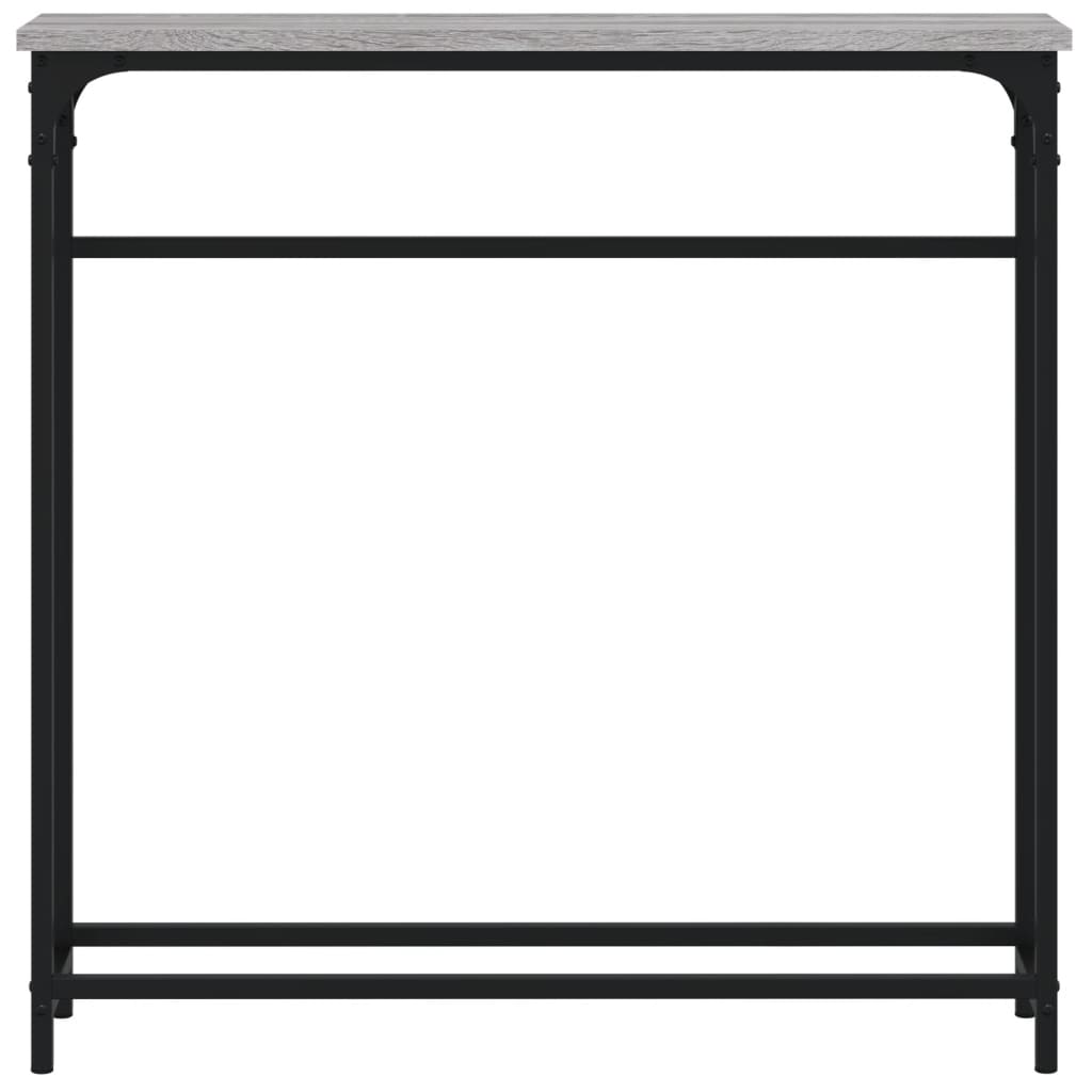 Măsuță consolă, gri sonoma, 75x19,5x75 cm, lemn prelucrat