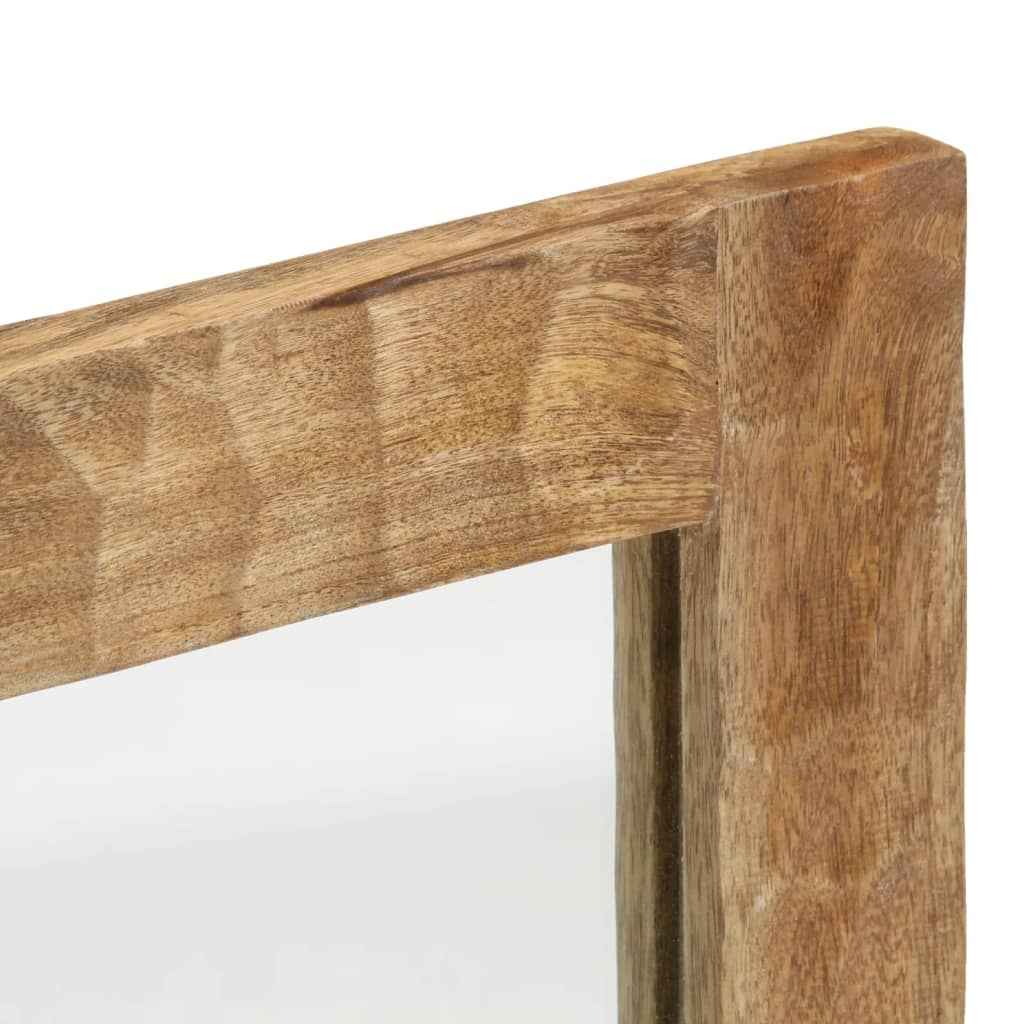 Oglindă de baie, 50x70x2,5 cm, lemn masiv de mango și sticlă