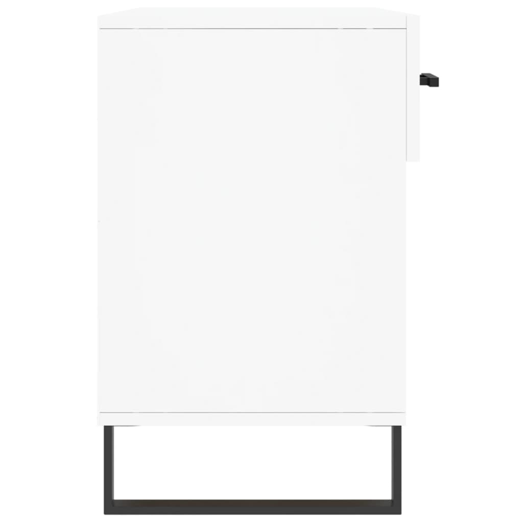 Bancă de pantofi, alb, 102x35x55 cm, lemn prelucrat