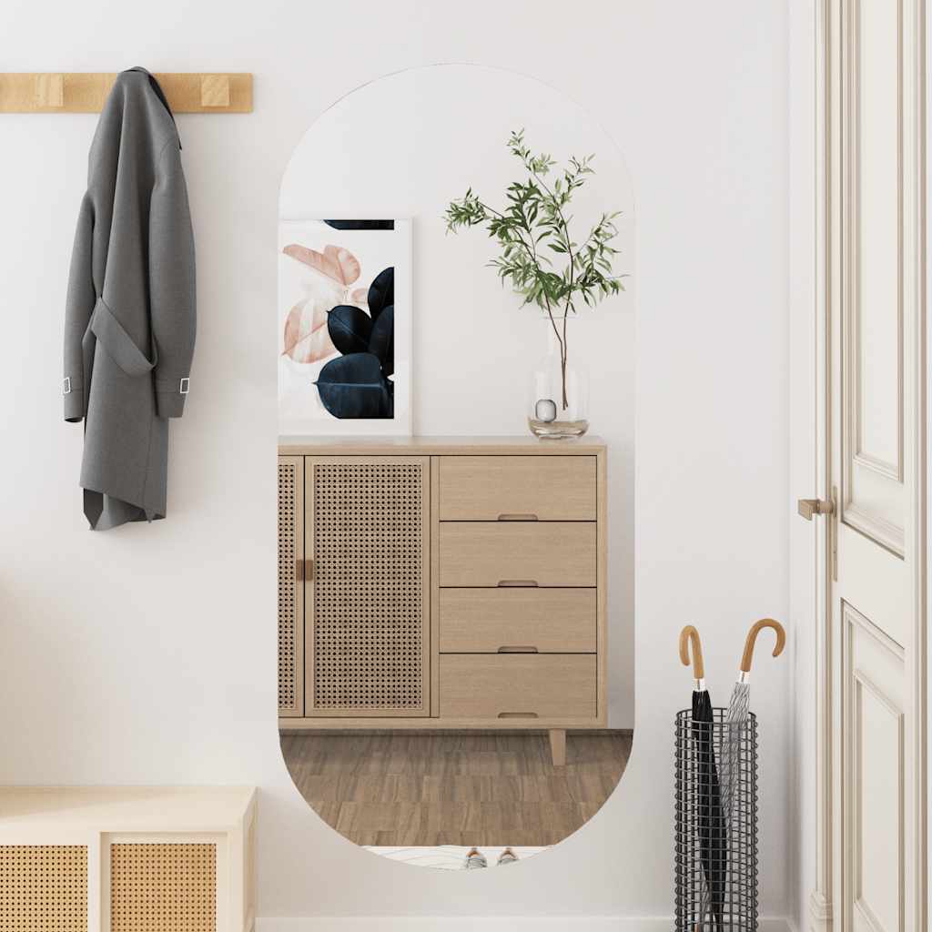 Oglindă de perete, 45x100 cm, oval, sticlă