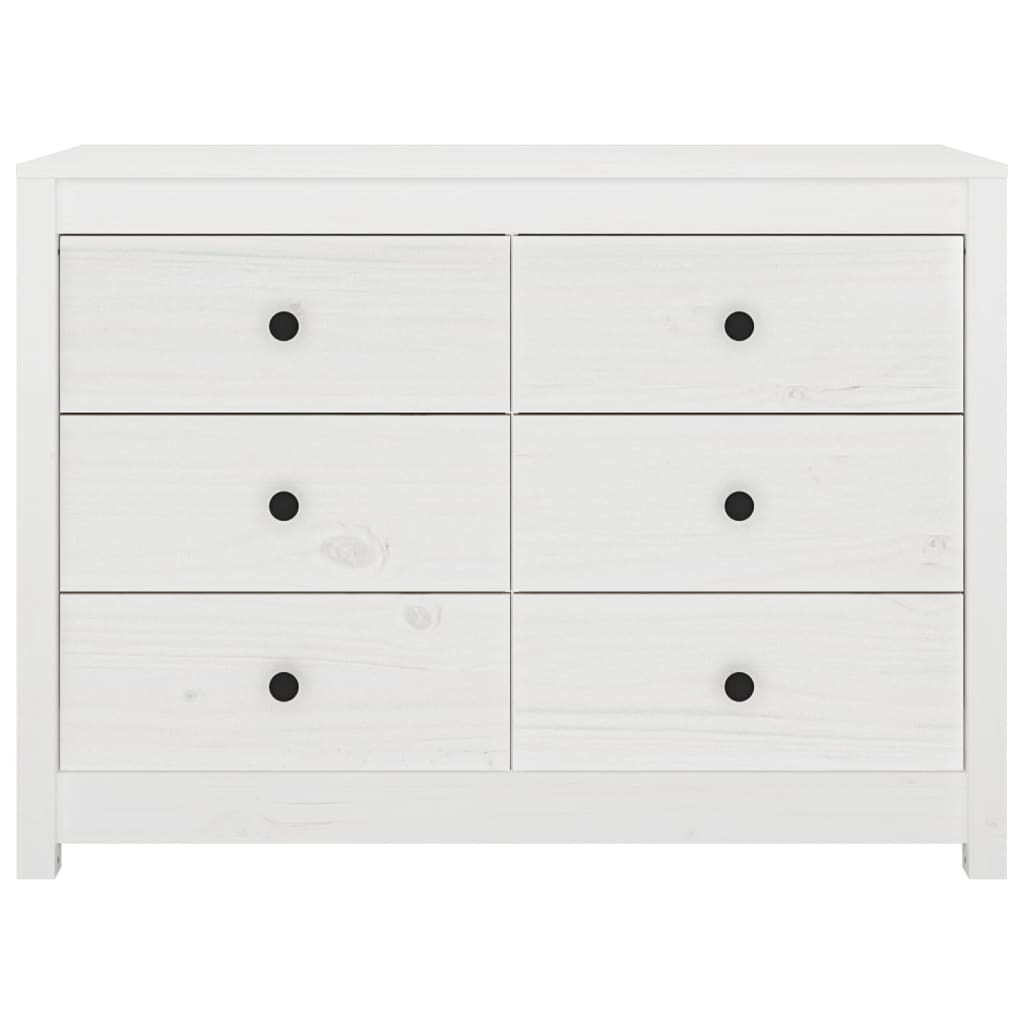 Dulap lateral, alb, 100x40x72 cm, lemn masiv de pin