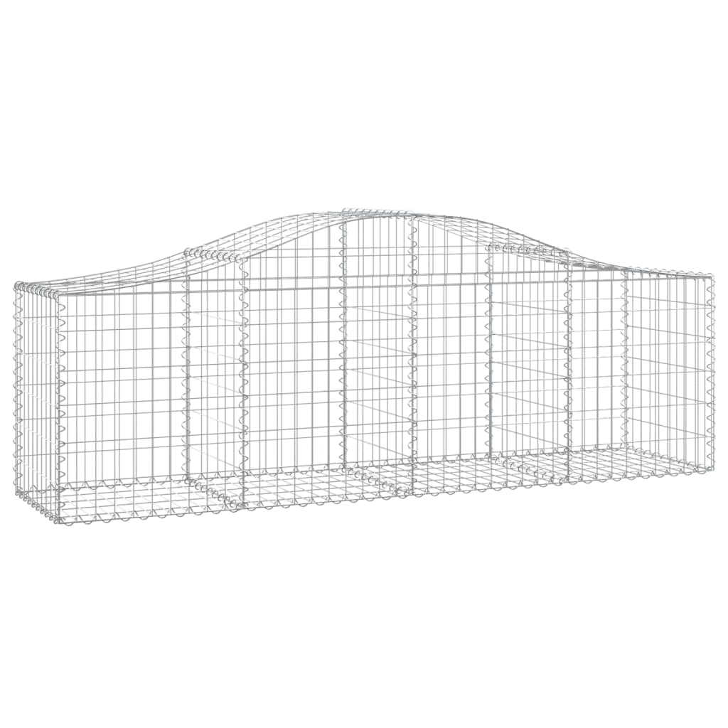 Coșuri gabion arcuite 4 buc, 200x50x60/80 cm, fier galvanizat