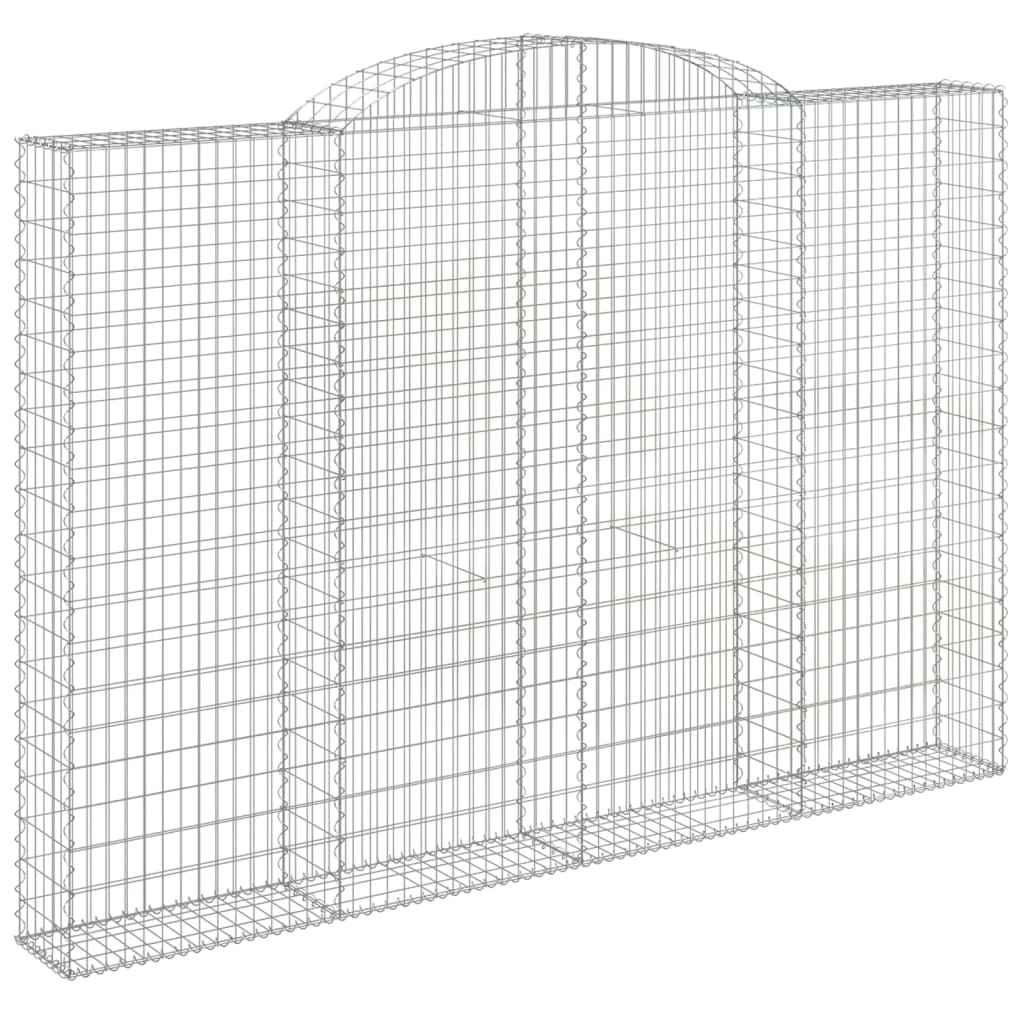 Coșuri gabion arcuite, 2 buc. 300x30x200/220 cm fier galvanizat