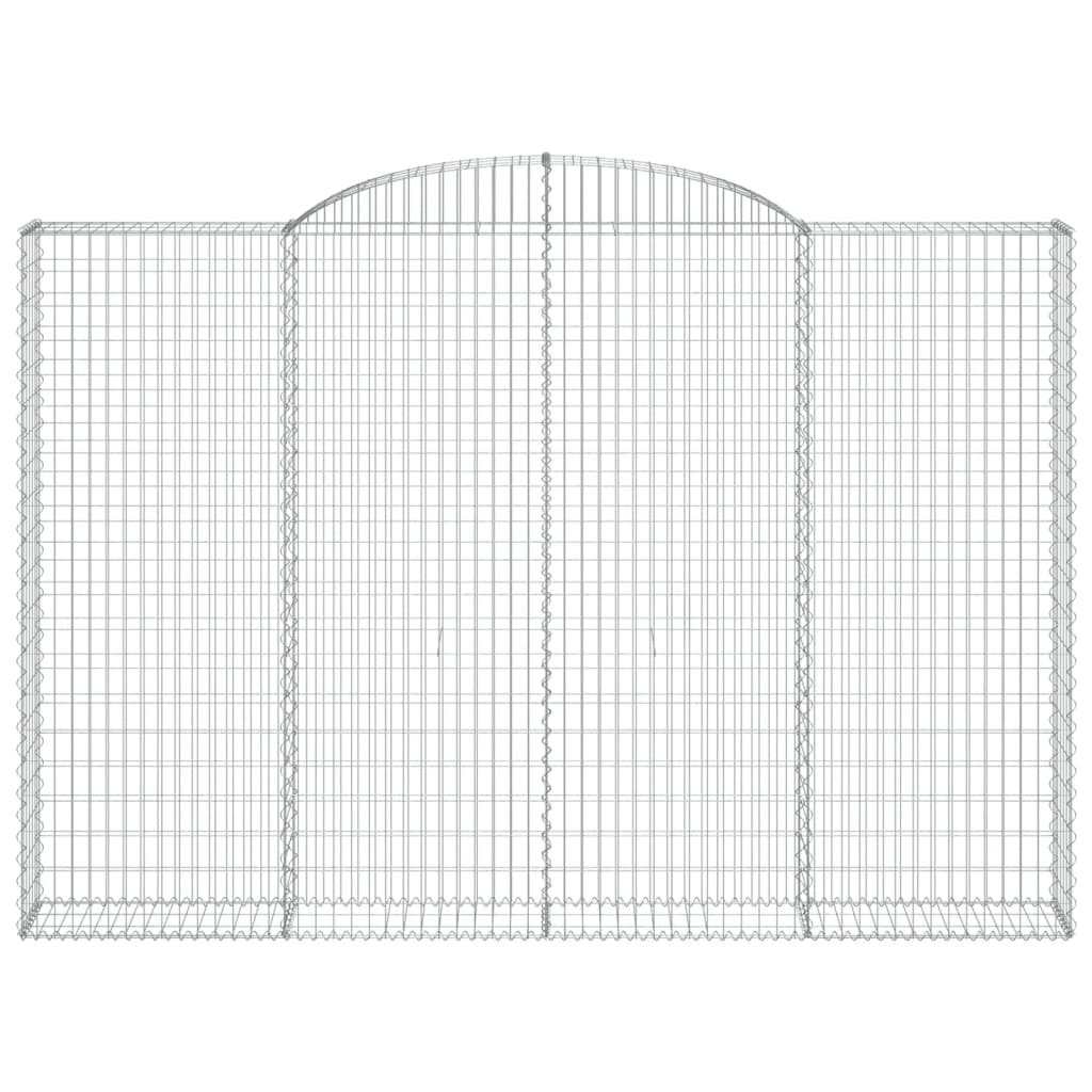 Coșuri gabion arcuite, 2 buc. 300x30x200/220 cm fier galvanizat