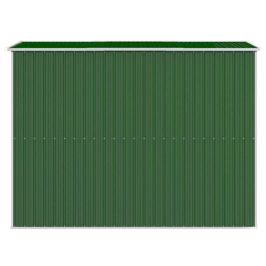 Șopron de grădină, verde, 192x274x223 cm, oțel zincat