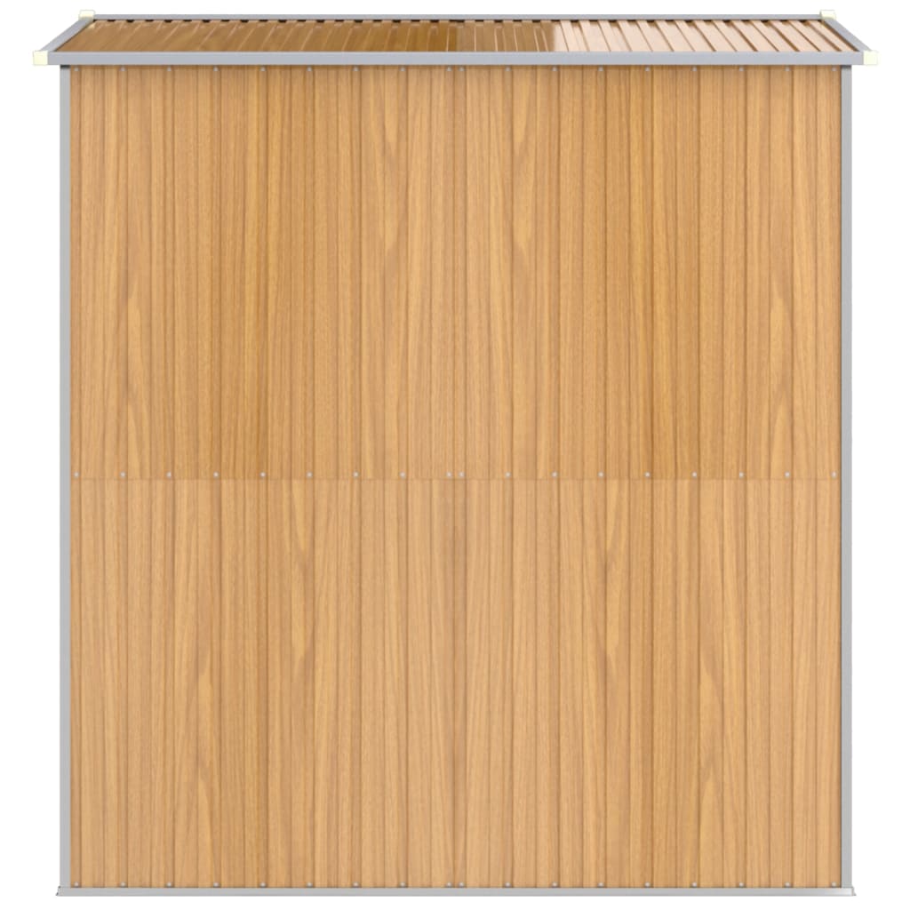 Șopron de grădină, maro deschis, 192x191x223 cm, oțel zincat