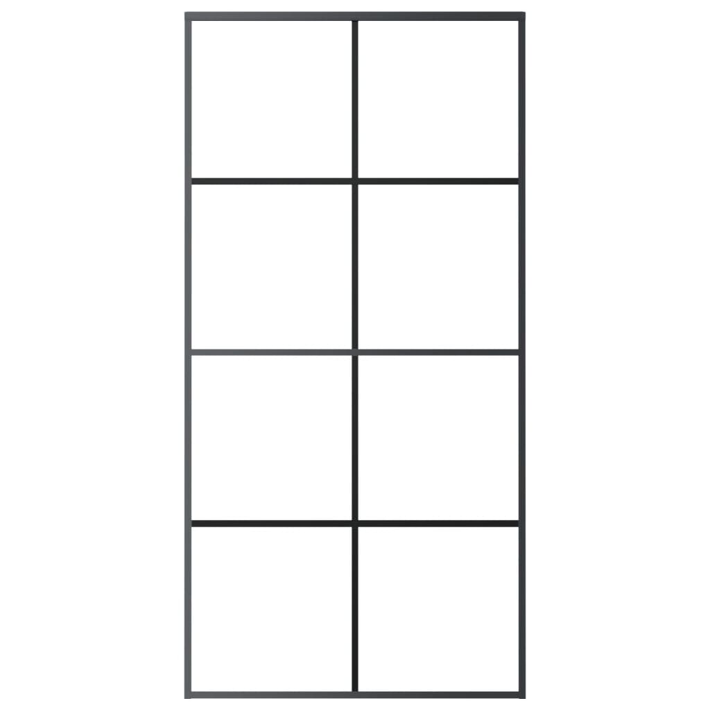 Ușă glisantă cu set feronerie 102,5x205 cm sticlă ESG/aluminiu