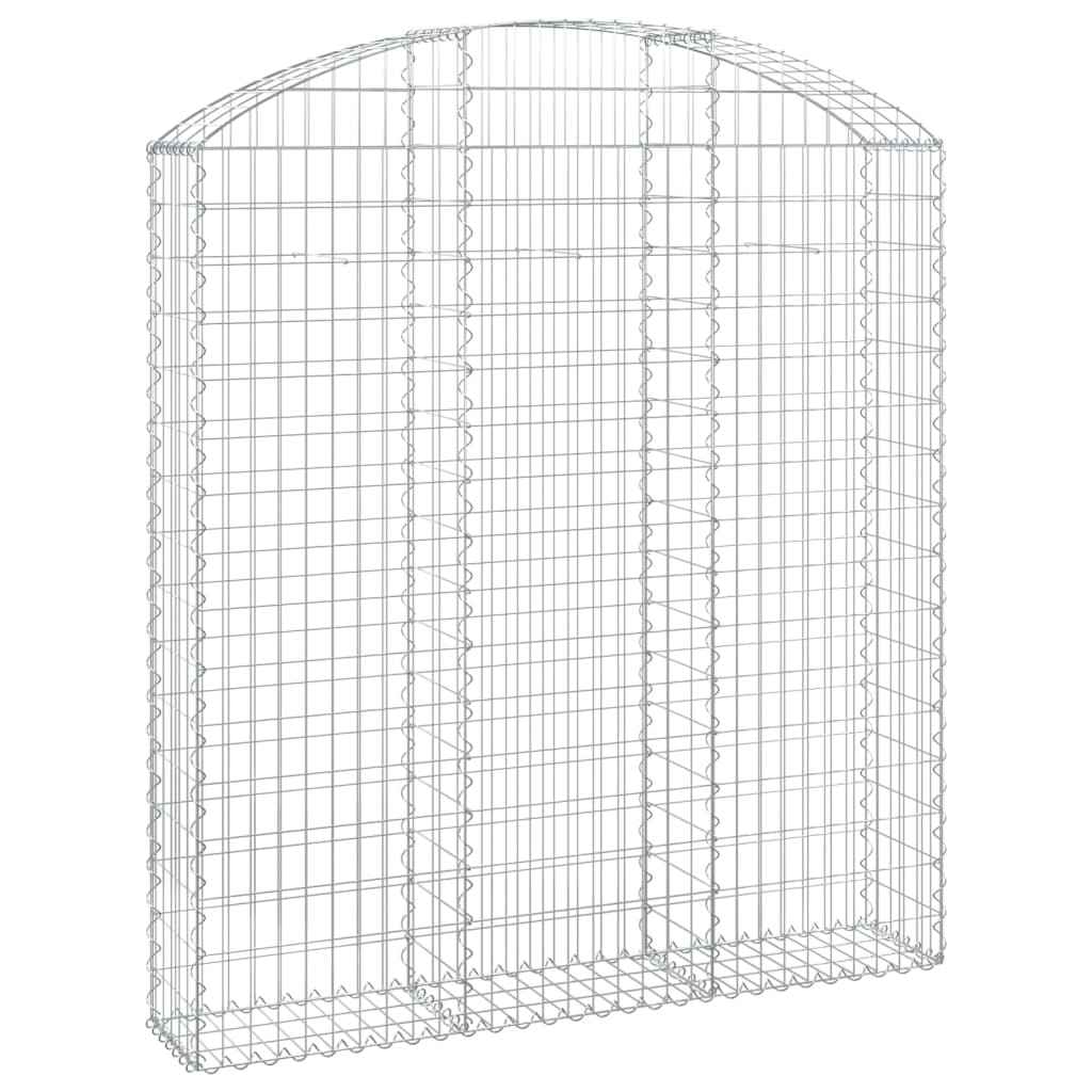 Coș gabion arcuit, 150x30x160/180 cm, fier galvanizat