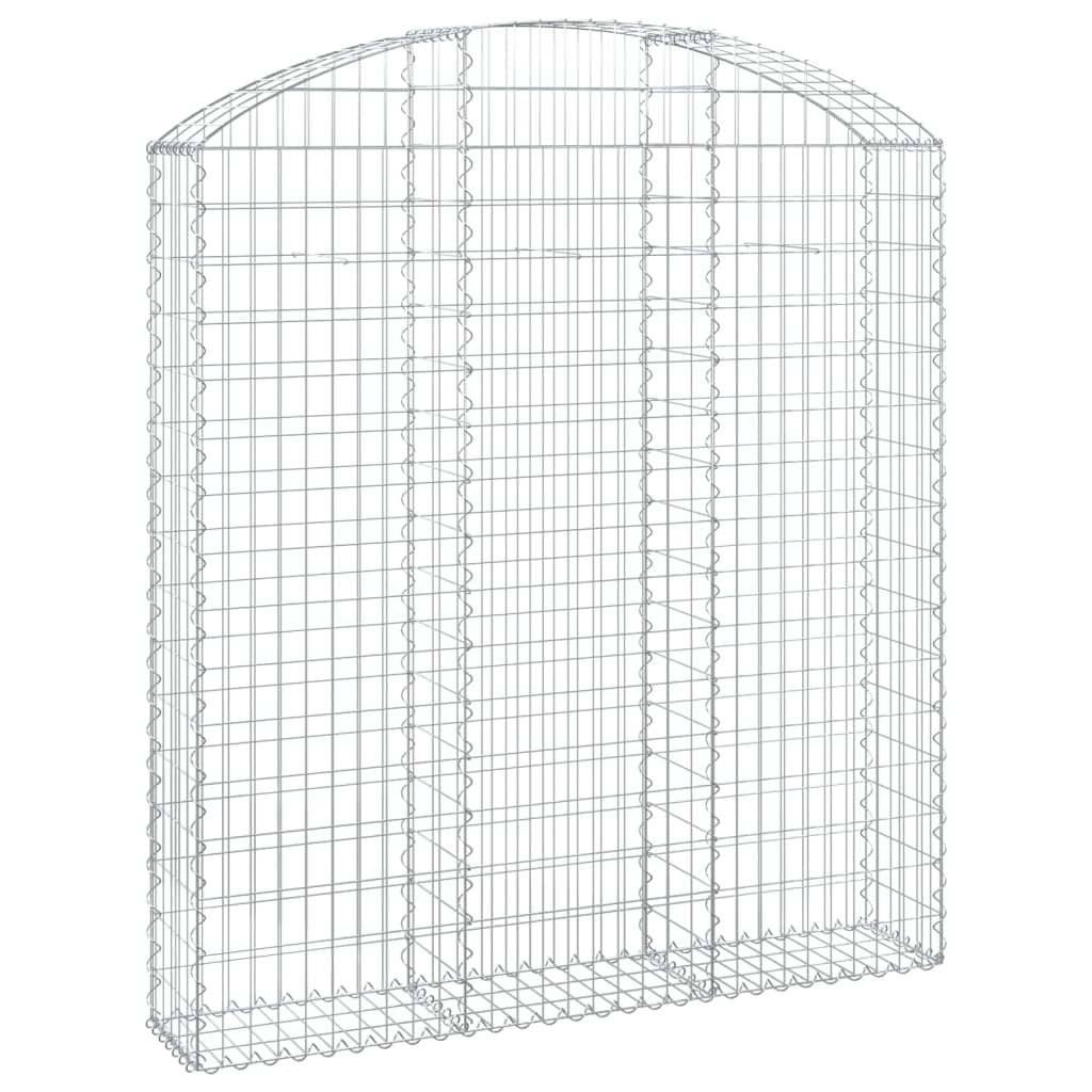 Coș gabion arcuit, 150x30x160/180 cm, fier galvanizat