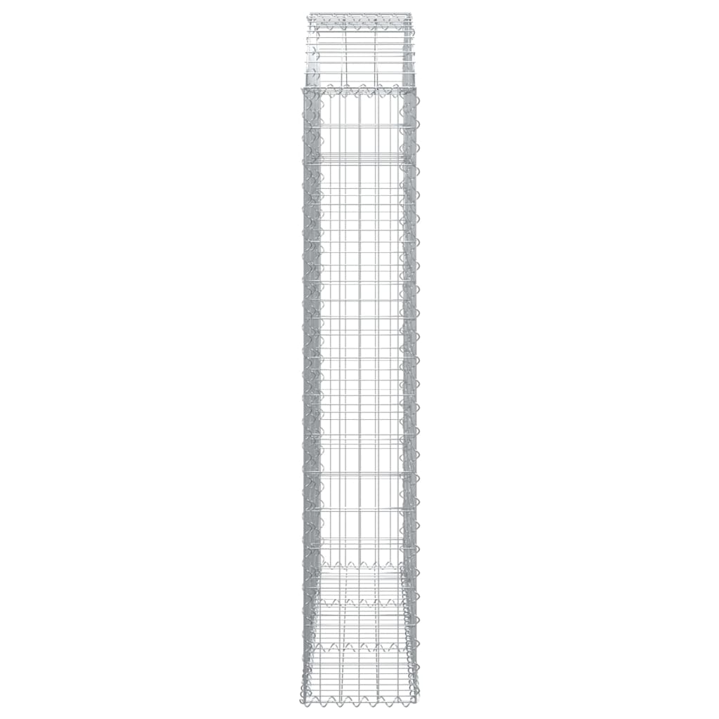 Coș gabion arcuit, 150x30x160/180 cm, fier galvanizat