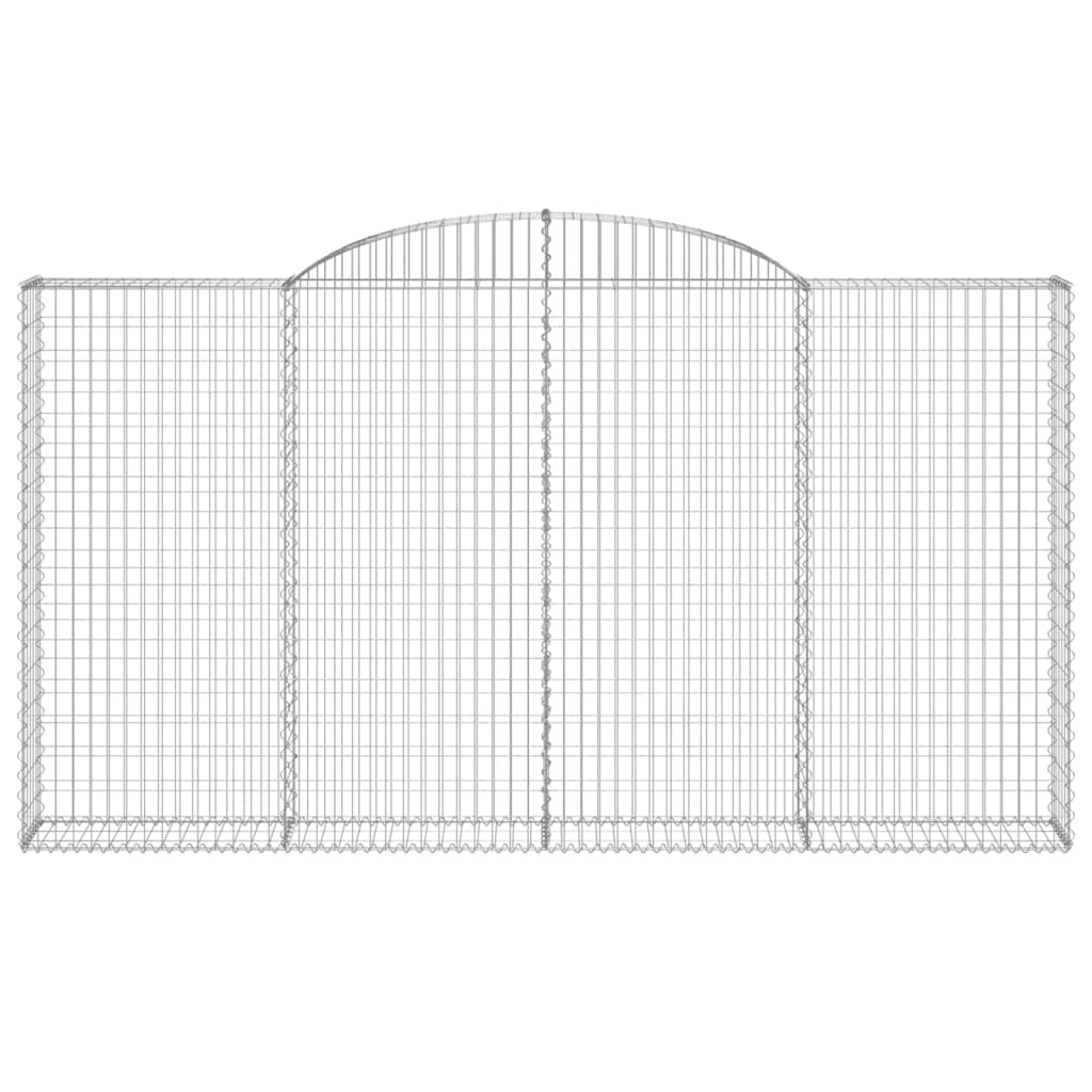 Coș gabion arcuit, 300x30x160/180 cm, fier galvanizat