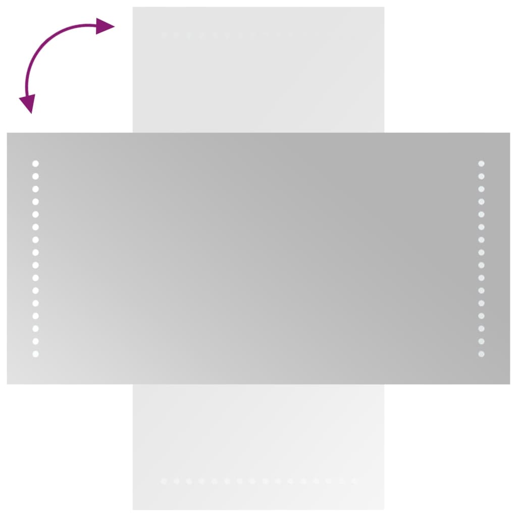 Oglinda de baie cu LED, 30x60 cm