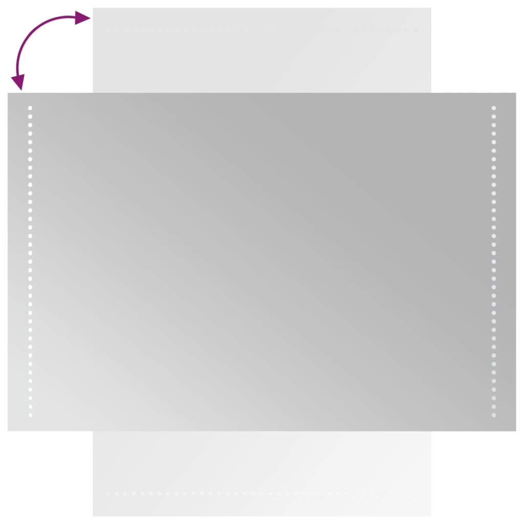 Oglindă de baie cu LED, 60x90 cm