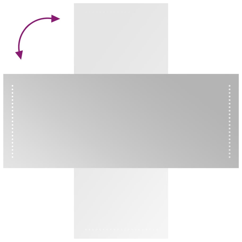 Oglindă de baie cu LED, 40x100 cm