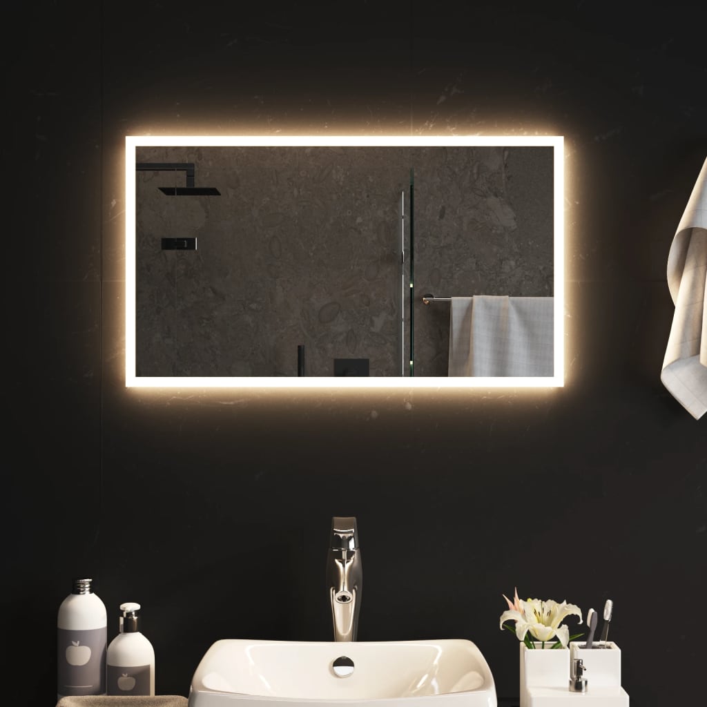 Oglindă de baie cu LED, 40x70 cm - Vendito