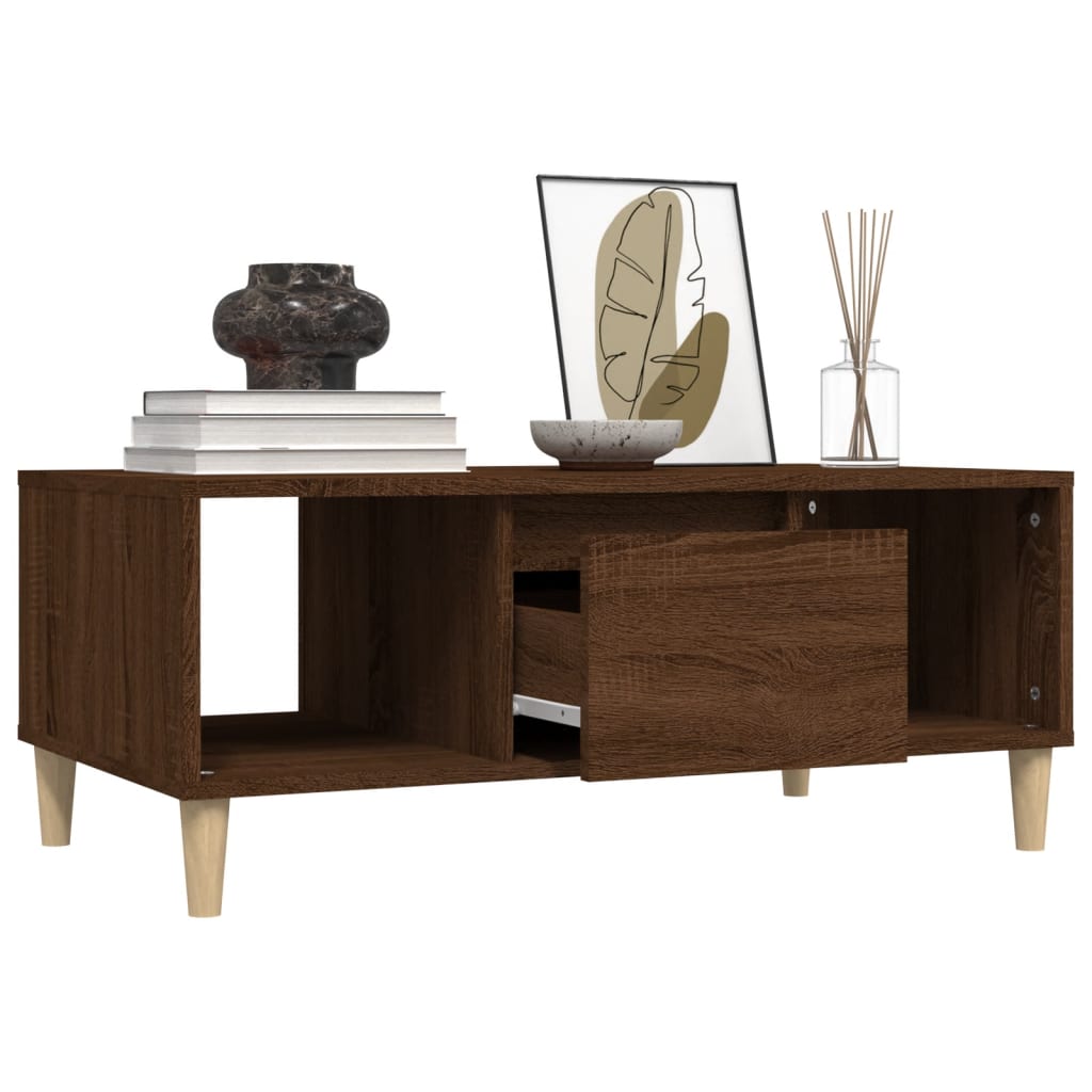 Măsuță de cafea, stejar maro, 90x50x36,5 cm, lemn prelucrat