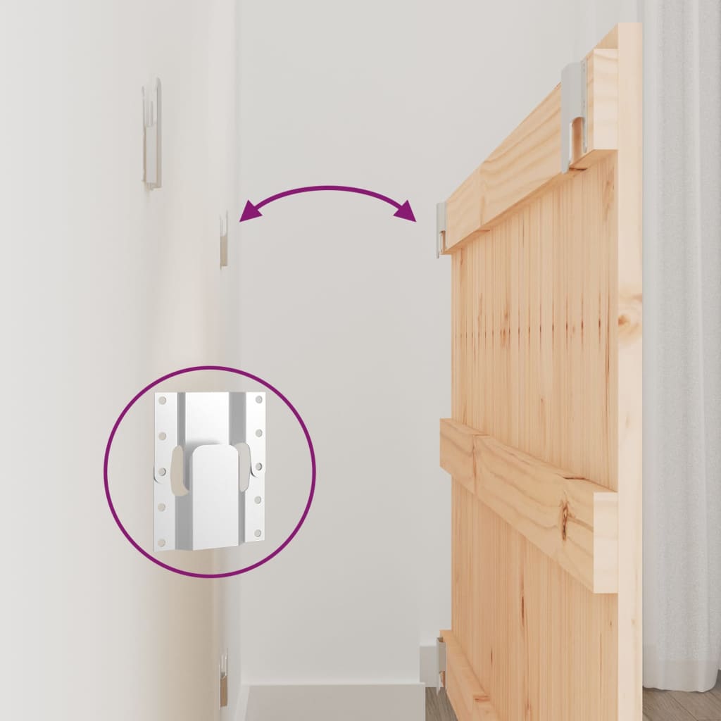 Tăblie de pat pentru perete, 95,5x3x60 cm, lemn masiv de pin