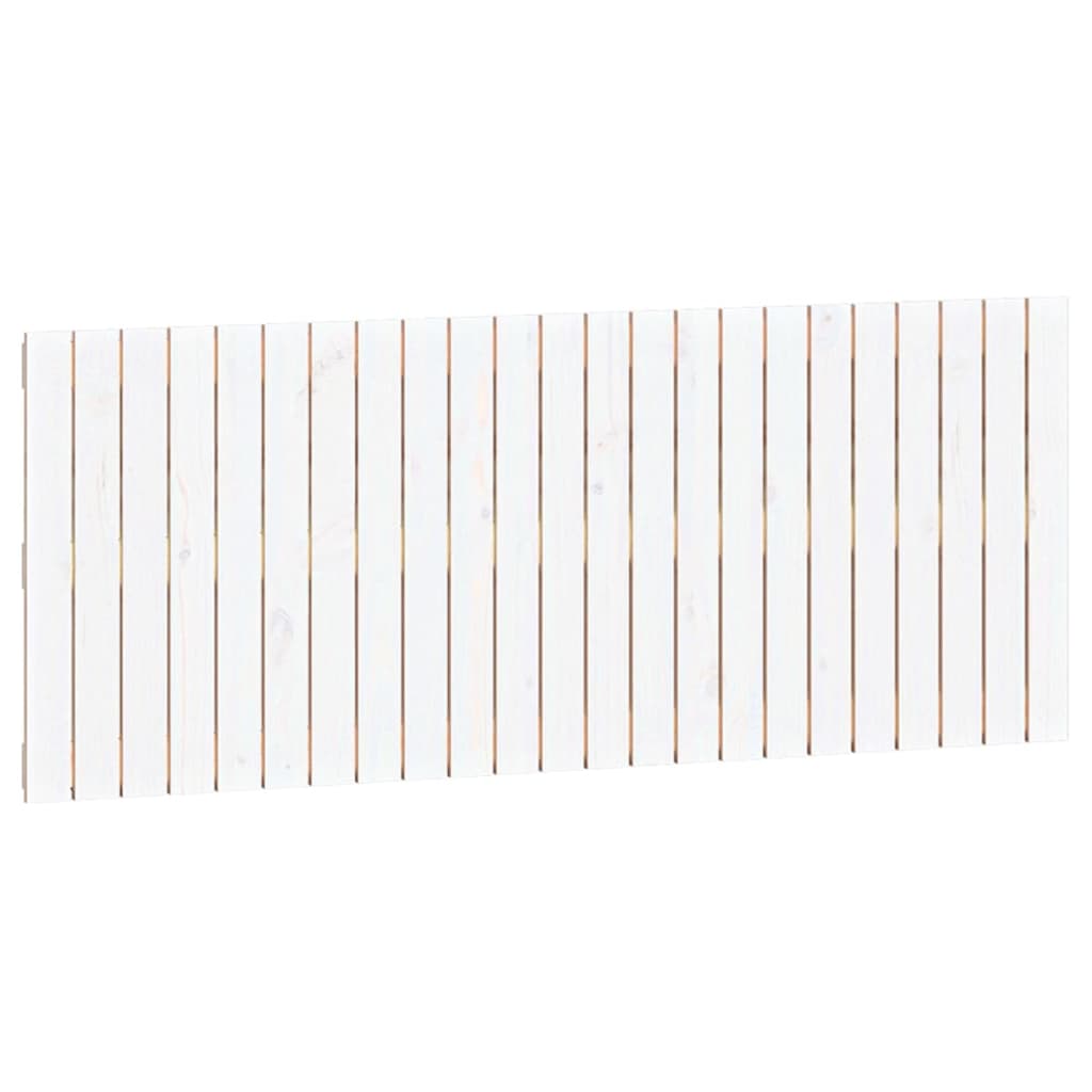 Tăblie de pat pentru perete, alb, 147x3x60 cm, lemn masiv pin