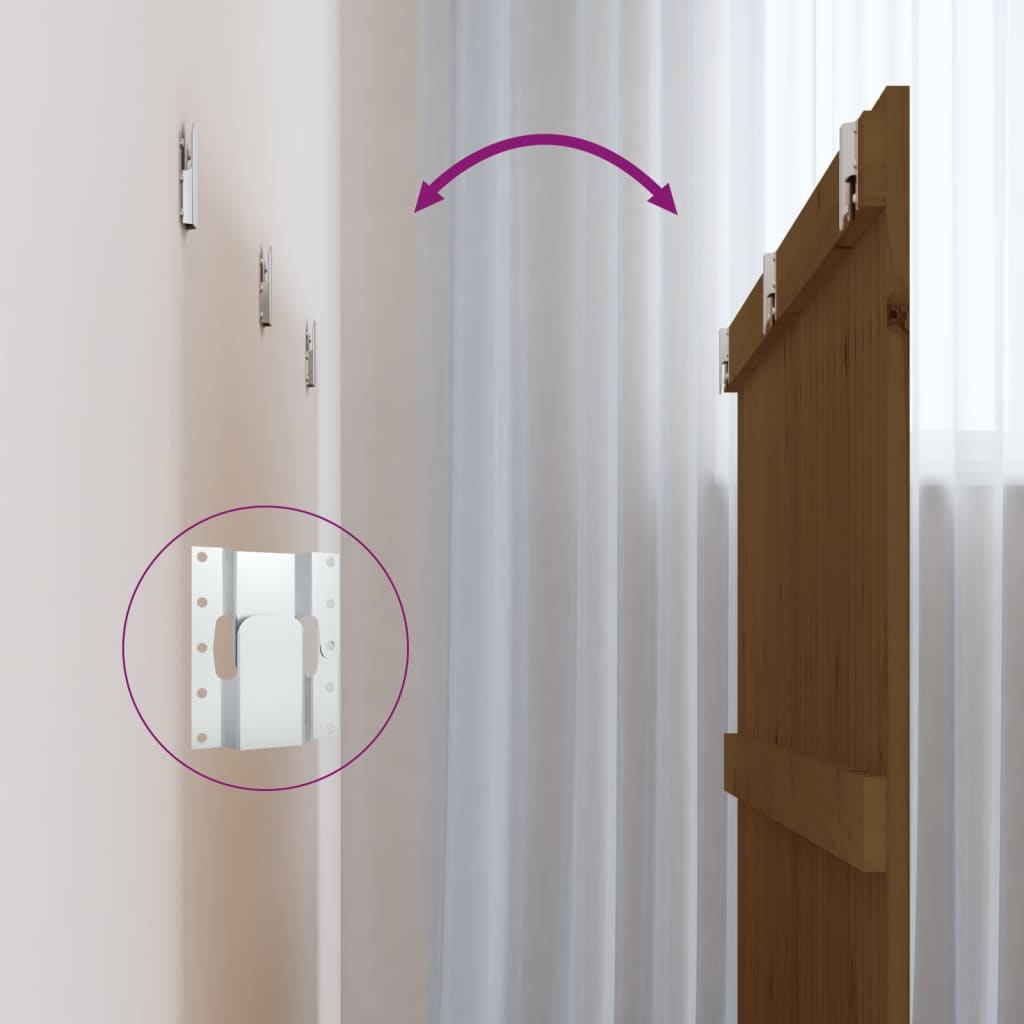 Tăblie de pat pentru perete, maro miere, 185x3x90 cm, lemn pin