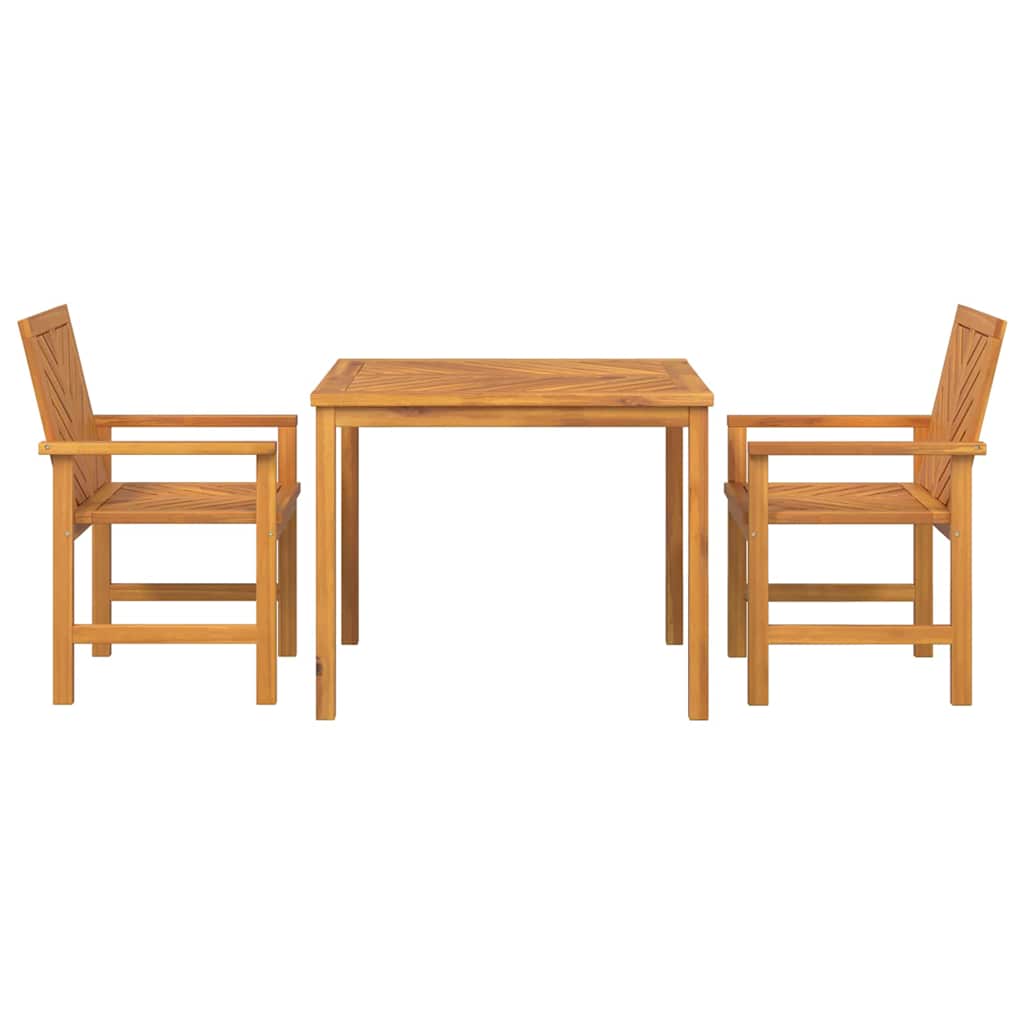 Set de masă pentru grădină 3 pcs Maro Lemn Solid de Acacia