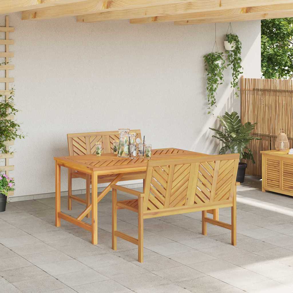 Set de masă pentru grădină 3 pcs Maro Lemn Solid de Acacia