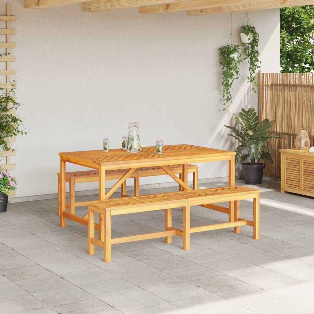 Set de masă pentru grădină 3 pcs Maro Lemn Solid de Acacia