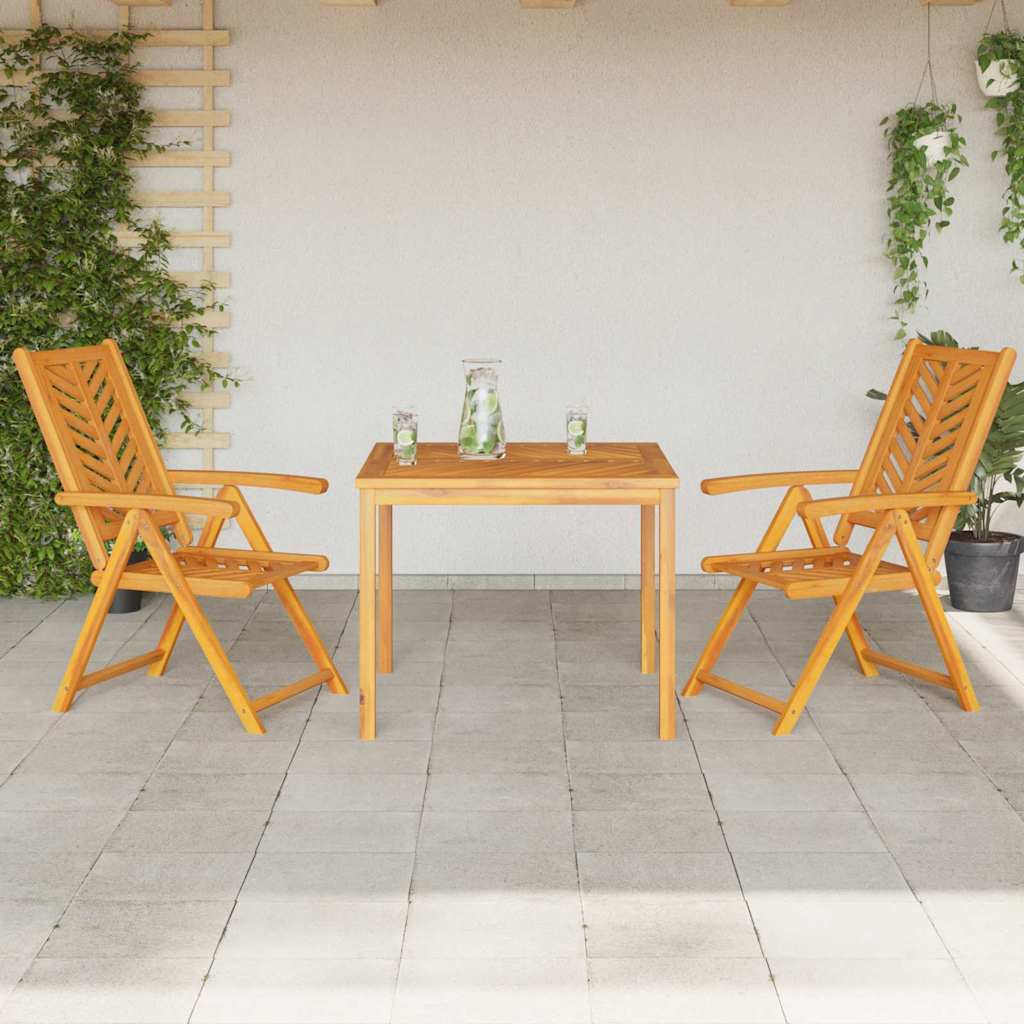 Set de masă pentru grădină 3 pcs Maro Lemn Solid de Acacia