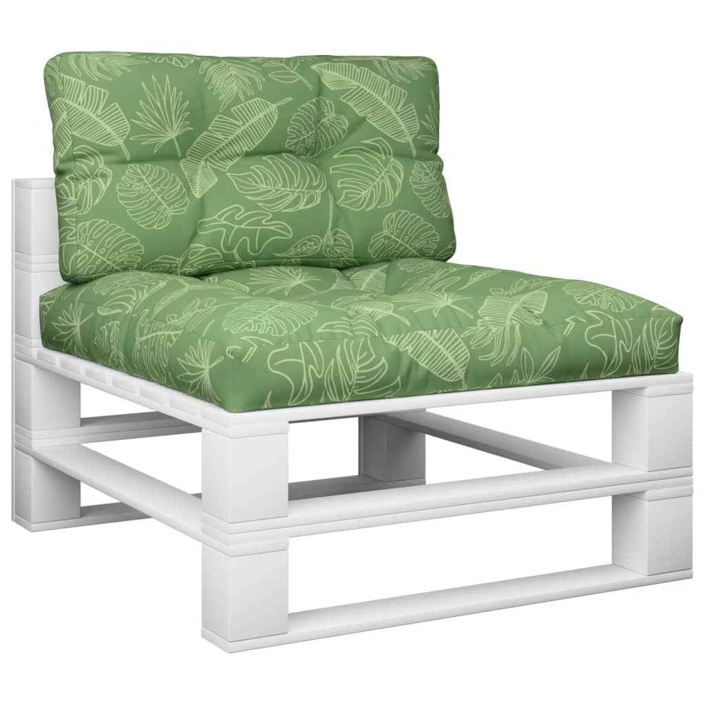 Perne de paleți, 2 buc., model cu frunze, textil