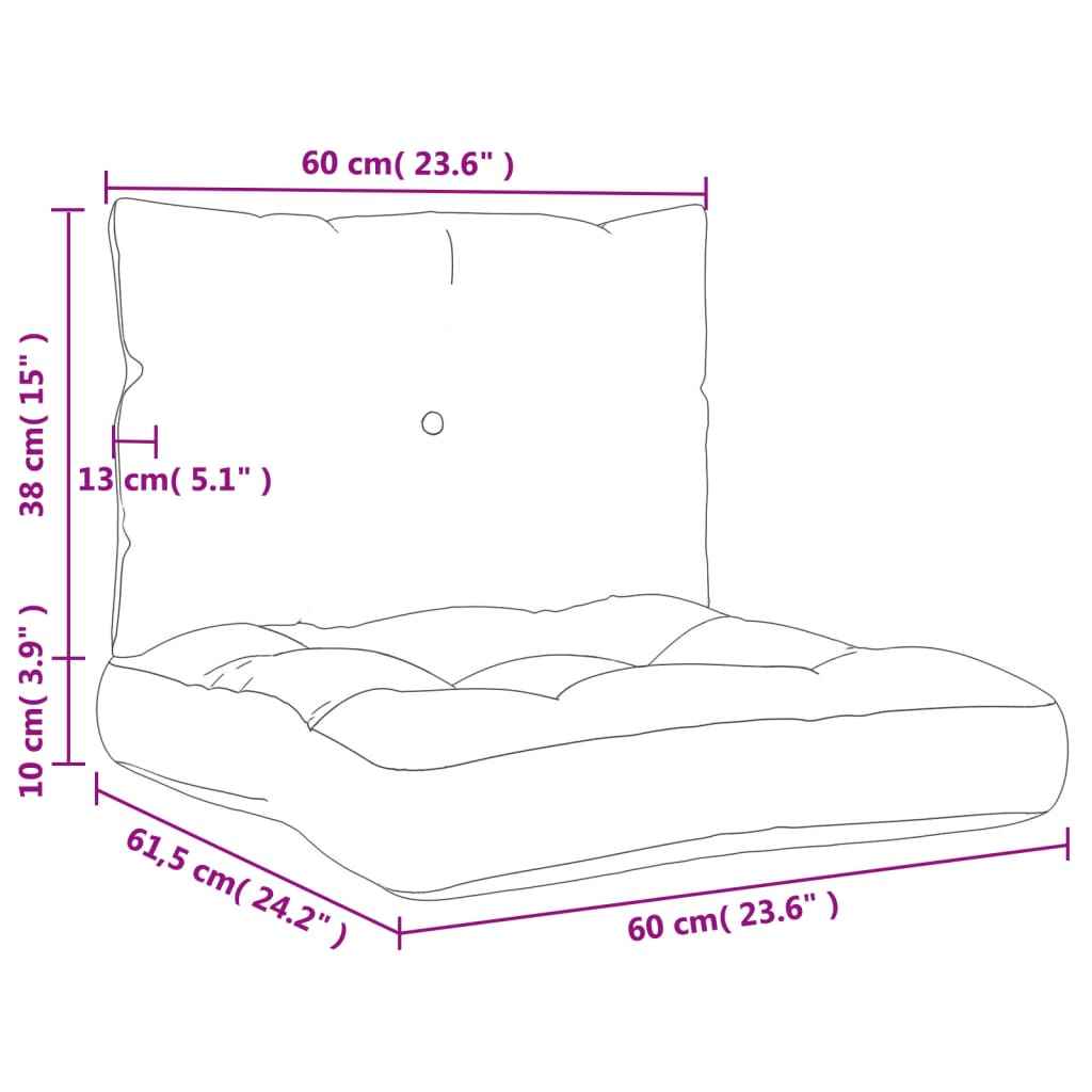 Perne de paleți, 2 buc., gri taupe, material textil