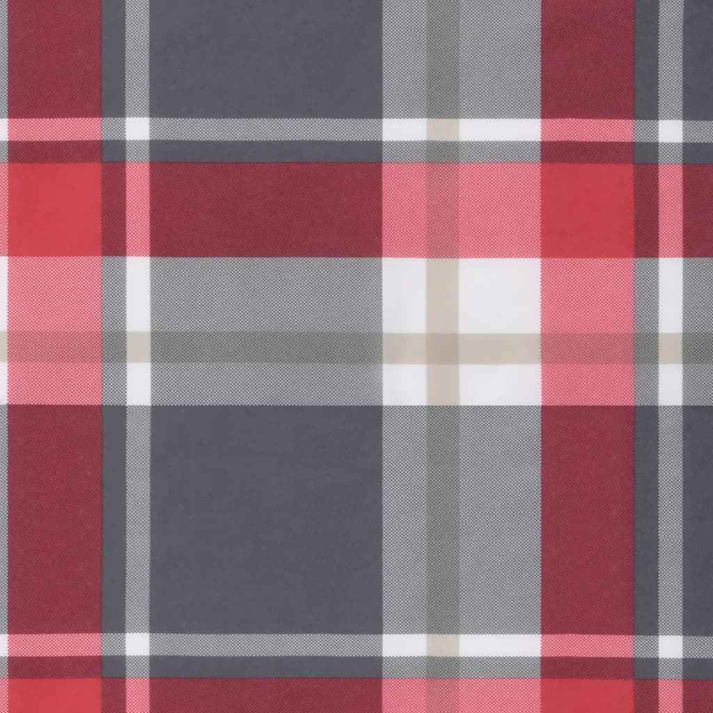 Perne pentru paleți 2 buc. roșu țesătură cu model în carouri